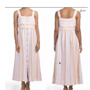 C&C California Multicolor Striped Maxi Dress